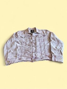 Jordan Craig Legacy Edition Stretch Denim Trucker Jacket Purple Men’s Size XL